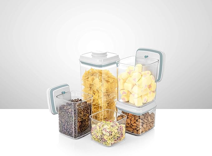 iChewie Bop Top | Airtight Meal Prep Containers with Lids | Food Storage Container Sets | Snack and Overnight Oats Fridge Organizer | Pantry and Kitchen Organization