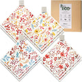 Eulnars Swedish Dishcloths for Kitchen, 8 Pack Watercolor Reusable Paper Towels with Clips, Non-Scratch Swedish Kitchen Towels, Super Absorbent Cellulose Sponge Cloths, Dishwasher Safe, No Odor