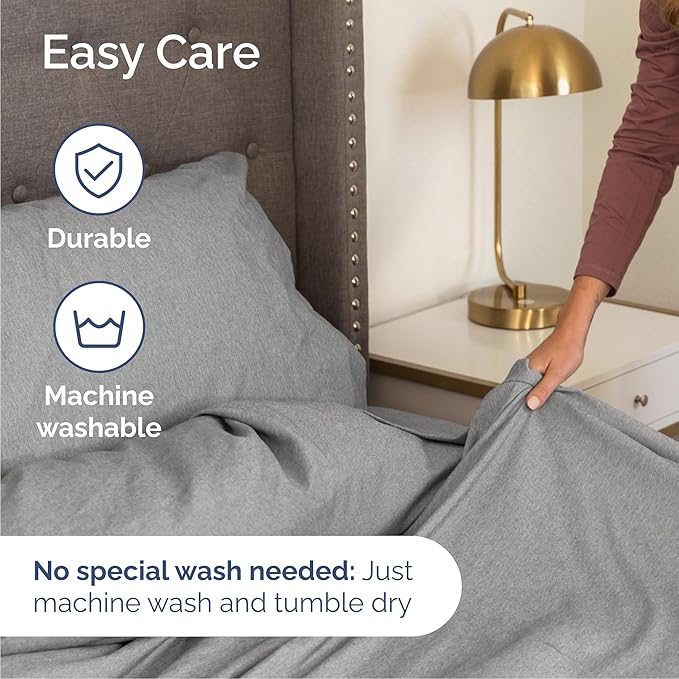 Cal King 6 Piece Sheet Set - Comfy Breathable & Cooling - Soft Hotel Luxury Bedding Set w/ 8-16 Inch Deep Pockets - 1 Flat & 1 Fitted Sheet & 4 Pillowcases - Wrinkle Free & Easy Care - Heathered Grey