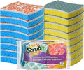SCRUBIT Non-Scratch Cellulose Scrub Sponge - Soft and Easy Grip - Kitchen Sponges for Cleaning - 16-Pack Dual Sided Scrubby Sponges for Pots, Pans, Kitchen, and More