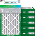 Filterbuy 12x24x4 Air Filter MERV 8 Essential Dust & Allergy Defense (6-Pack), Electrostatic Pleated HVAC AC Furnace Filters Replacement, Made in USA (Actual Size: 11.50 x 23.38 x 3.63)
