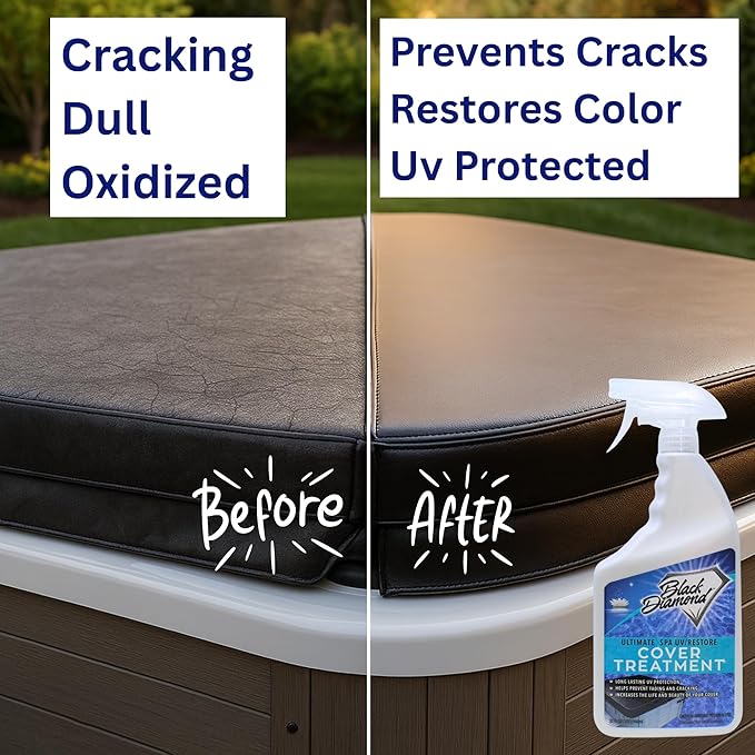 Ultimate UV/Restore Spa & Hot Tub Cover Cleaner and Protectant Treatment. Conditioner for Vinyl Cover Conditioner Spray Restores Your Cover to Look New. Simply Easy to Use