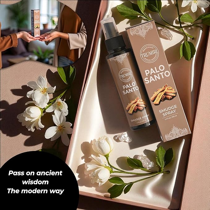 Palo Santo Spray For Negative Energy Cleansing Of Home - Non Toxic Natural Room Spray Made With Palo Santo Essential Oil - Safe Body Mist For Smudge Kit
