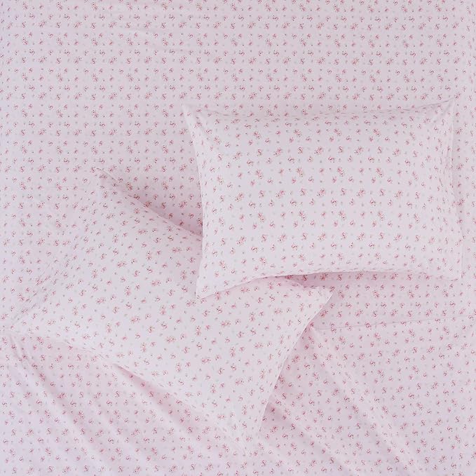 Modern Threads Silky Soft Microfiber and Wrinkle Free Sheets - Luxurious Microfiber Bed Sheets Includes Flat Sheet, Fitted Sheet with Deep Pockets, & Pillowcases Blush, Twin