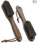 Takavu Horsehair Laundry Stain Brush Set (2 Pack) - Soft Bristle Spot Cleaner for Delicate Fabrics, Clothes Pre-Wash, Gentle Garment Care Tool