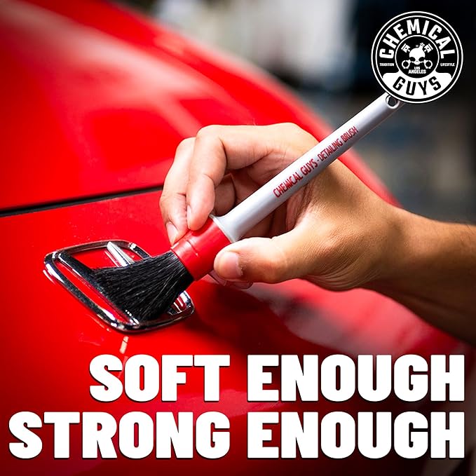 Chemical Guys All in the Details Exterior Detailing Brushes - 3-Piece Soft Scratch-Free Brushes for Wheels, Bumpers, Grilles, Badging & Tight Exterior Gaps on Cars, Trucks, SUVs & More