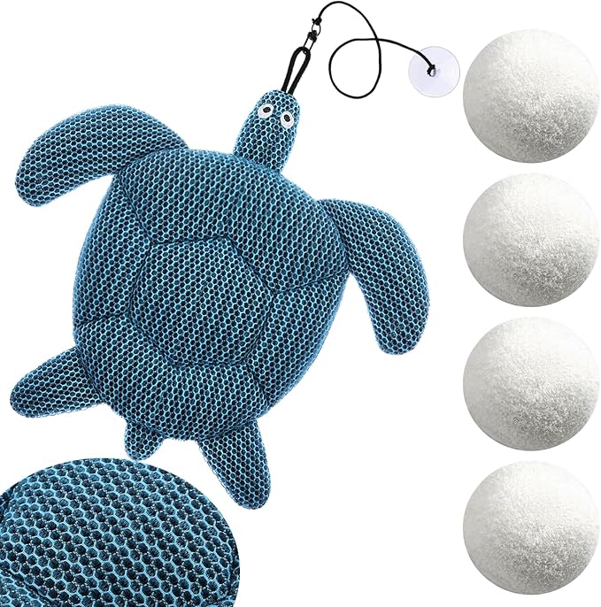 Hot Tub Scum Absorber with 4 Sponge Balls, 2025 Upgrade Reusable Scum Turtle Hot Tub Absorber Accessories Hot Tub Sponge for Spa & Pool Cleaner, Hot Tub Oil Absorbing Keeps Water Clean