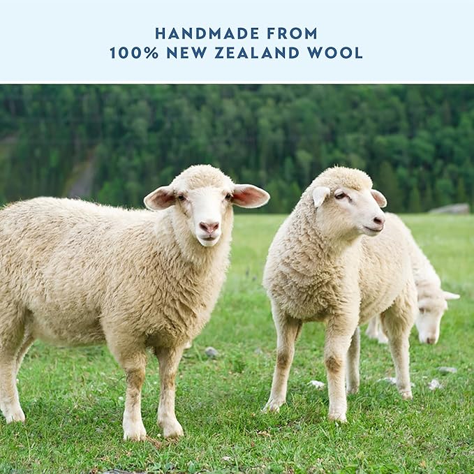 ELYN Wool Dryer Balls 6-Pack - XL, 100% New Zealand Wool, Reusable and Handmade. Fragrance-Free, Natural Fabric Softener, Reduce Wrinkles and Decrease Drying Time (White)