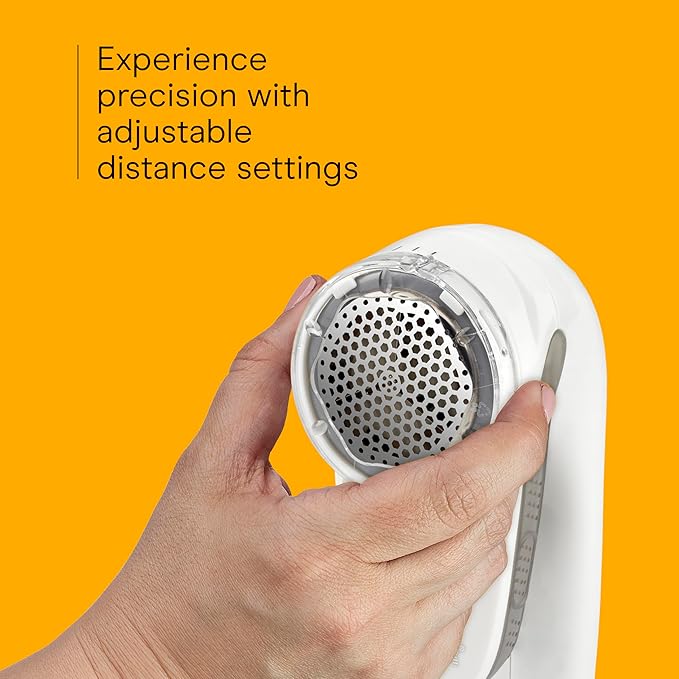 Conair Fabric Shaver and Lint Remover, Rechargeable Portable Clothes Shaver with 3 Settings, Fuzz Remover for Sweaters, Clothing, and Furniture, Large 2-Inch Shaving Head, White