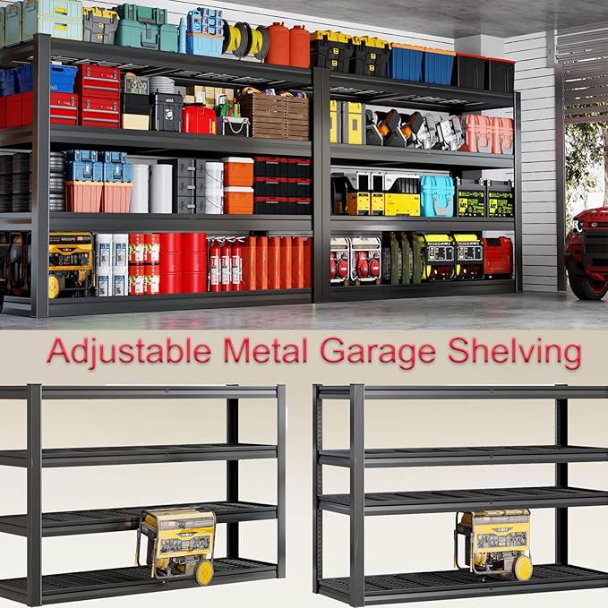 SKZNSA 68" Wide Heavy Duty Garage Shelving Units, 5-Tier Deep Storage Shelves, Metal Garage Shelves,Steel Shelf,Large Storage Rack,Industrial Shelving for Shop, 68" W x 24" D x 84" H