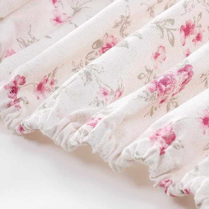Modern Threads Printed 4-Piece Extra Soft Bedding Sheets & Pillowcase Set, Deep Pocket up to 16 inch Mattress Kashmir Rose King