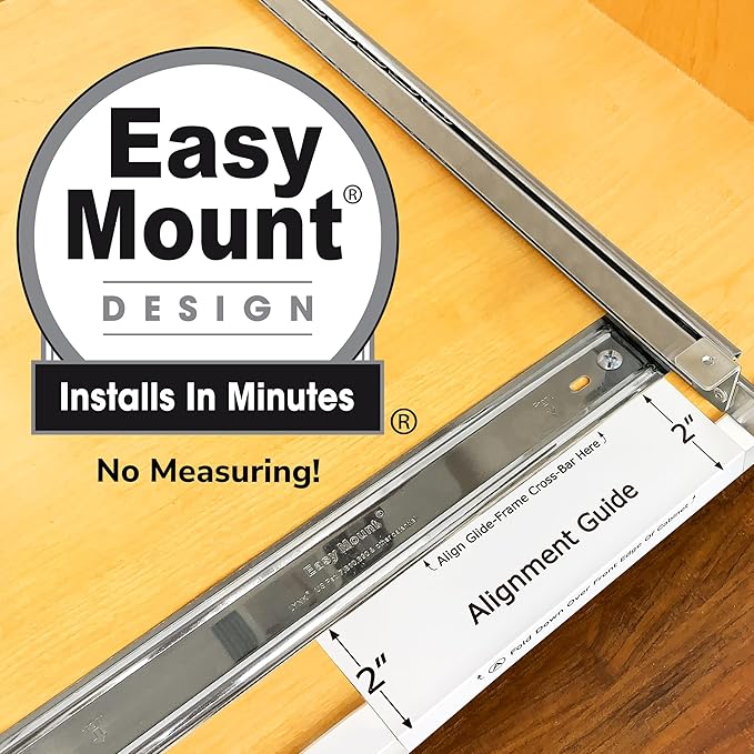 LYNK PROFESSIONAL® Pull Out Spice Rack Organizer for Inside Kitchen Cabinets - 8-3/8 inch Wide - Slide Out Drawer – Chrome Sliding Spice Cabinet Organization Shelf Racks - 2 Tier