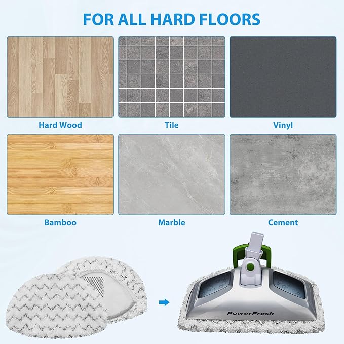 Extolife 6 Pack Steam Mop Replacement Pads for Bissell Powerfresh Steam Mop 1940 1806 1544 2075 2685A 2181 2814 Series, Model 19402 19404 19408 19409 1940A 1940F 1940Q 1940T 1940W B0006 B0017 2075A