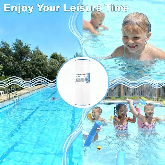 Savener® C-8317 Jandy CS150 Pool Filter Cartridge, Compatible with Jandy CS150, Hayward CC1500/CCX1500RE, Clearwater II 150, Pro Clean 150, PJANCS150, FC-1287, 817-0150, PWWCT150,150 Sq. Ft, 1 Pack