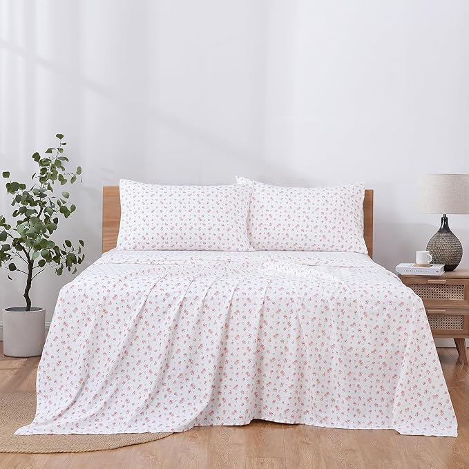 Modern Threads Silky Soft Microfiber and Wrinkle Free Sheets - Luxurious Microfiber Bed Sheets Includes Flat Sheet, Fitted Sheet with Deep Pockets, & Pillowcases Ivory, California King