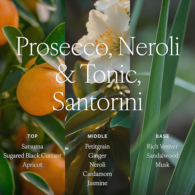Antica Farmacista Reed Diffuser Gift Box - Luxury Room Freshener for Anniversaries, Birthdays & Holidays - Includes Prosecco, Neroli & Tonic, Santorini, 3.4 fl oz Each