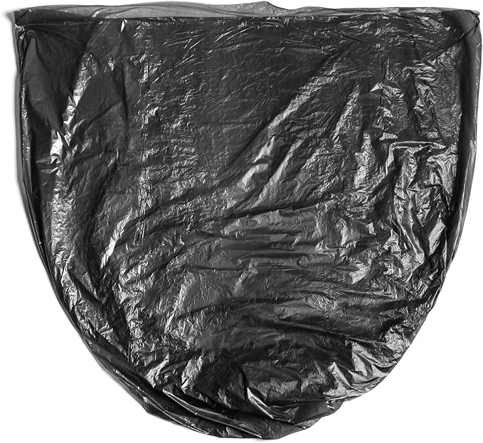 Aluf Plastics High Density Trash Bags, 60 Gallon, 800 Count, 17 Micron (eq), 38" x 60", Black, for Bathroom, Office, Industrial, Commercial, Janitorial, Municipal, Recycling