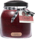 A Cheerful Giver — Holiday Homecoming - 34oz Papa Scented Candle Jar with Lid - Keepers of the Light - 155 Hours of Burn Time, Gift for Women, Black