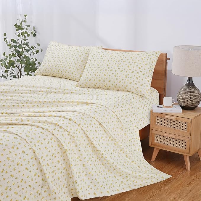 Modern Threads Silky Soft Microfiber and Wrinkle Free Sheets - Luxurious Microfiber Bed Sheets Includes Flat Sheet, Fitted Sheet with Deep Pockets, & Pillowcases Sweet Rose Gold, King