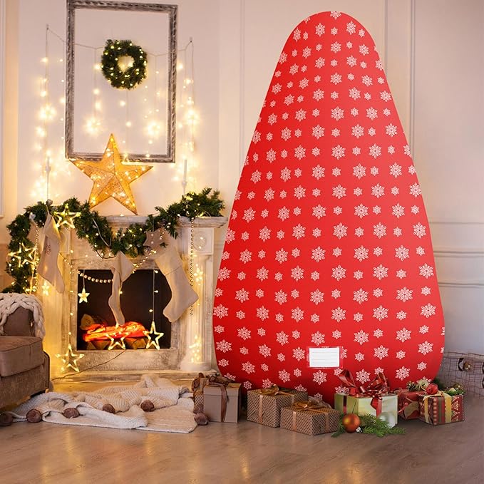 Upright Christmas Tree Storage Cover,Tear Resistant Adjustable Christmas Tree Storage Bag for 9 Foot Assembled Tree Standing with Ornaments,Christmas Tree Cover with Zipper, Dustproof