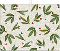 Dish Drying Mat For Kitchen Counter, Green Leaves Beige Microfiber Absorbent Dish Drainer Rack Pad Reusable Large 18x24in Drying Mat
