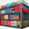 SKZNSA 30" Deep Heavy Duty Garage Shelving Units, 68" Wide Storage Shelves, 4 -Tier Metal Garage Shelves,Large Storage Rack,Industrial Shelving for Shop, 68" W x 30" D x 68" H