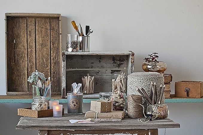 ECO CANDLE CO. Recycled Candle, Caramel Apple, 26 oz. Double Wick - Scents of Granny Smith Apples and Creamy Caramel - 100% Soy Wax, No Lead, Kraft Paper Label & Lid, Hand Poured, Phthalate Free