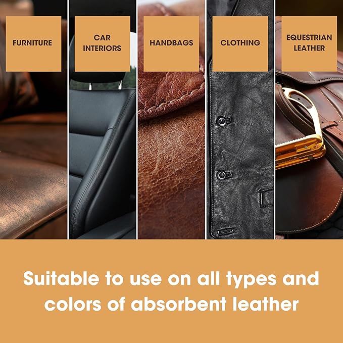 Furniture Clinic Leather Easy Restoration Kit | with Leather Recoloring Balm, Cleaner, Sponge, and Cloth | Leather Repair Kit for Scratched and Faded Furniture (Maroon)