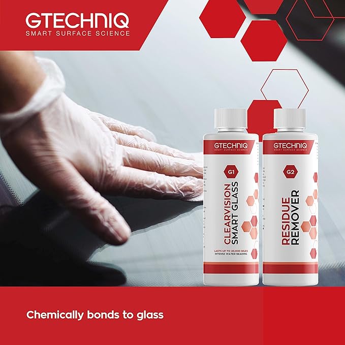 Gtechniq G1 Smart Glass Water Repellent Spray, Rain Repellent Car Windscreen Cleaner Repels Water Off Glass up to 20,000 Miles, 100ml