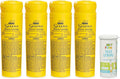 FROG Serene Replacement Bromine Cartridges for use with Hot Tub FROG Serene Floating Sanitizing System with 50 Test Strips - Prefilled for Quick & Easy Hot Tub Maintenance - 4 Pack