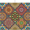 Mandala Colorful Kitchen Drying Mat Retro Microfiber Dish Drainer Mat for Kitchen Counter Boho Decor Absorbent Reusable Washable 16x18 Inch