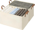 StorageWorks Storage Bins, Shelves Baskets for Organizing, 45L Extra Large Fabric Closet Organizers with Handles, Metal Frame, Beige?Texture?, 2-Pack