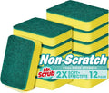 Mr. Scrub Sponges Kitchen Scrub Dish Sponge Scouring Pad, 12 Pack Cleaning Brush Scrubber Supplies for Soap, Dishwashing Dinnerware Sets Pan Pot Towels Cloth Rags Holder Glass Dishwasher Sink Bathroom