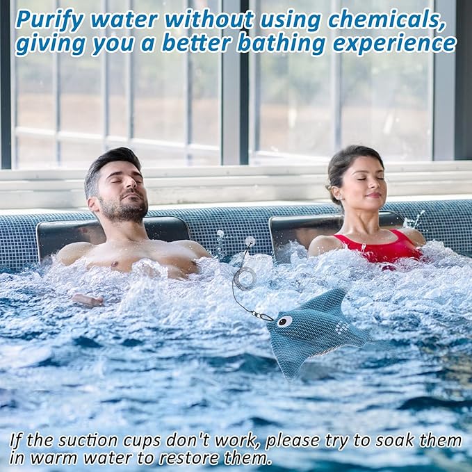 Hot Tub Scum Absorber with 100 Test Strips, 2025 Upgrade Reusable Scum Devilfish Hot Tub Absorber Accessories Hot Tub Sponge for Spa & Pool Cleaner, Hot Tub Oil Absorbing Keeps Water Clean
