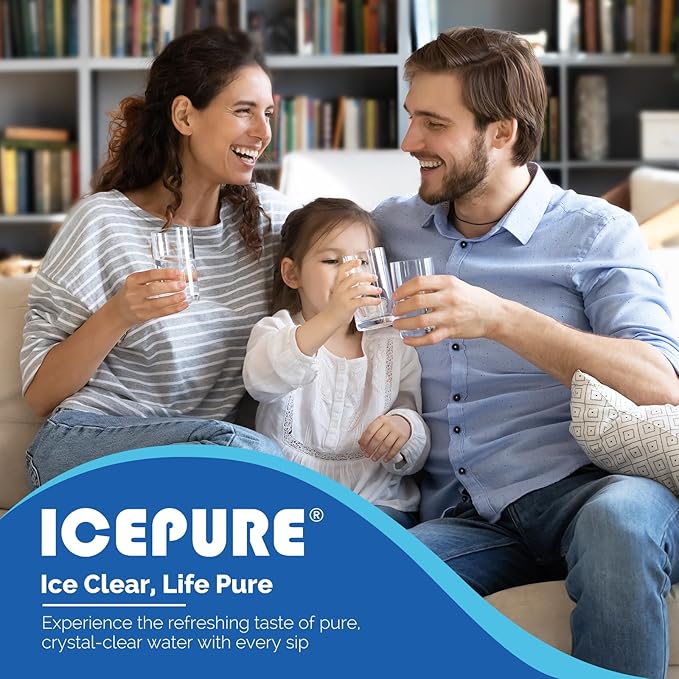 ICEPURE ADQ747935 Replacement for LG LT1000P MDJ64844601, Kenmore Elite 9980, LT1000P/PC/PCS, LT1000, ADQ74793501 ADQ74793502 ADQ74793504 Refrigerator Water and LT120F ADQ73334008 Air Filter, 1Combo