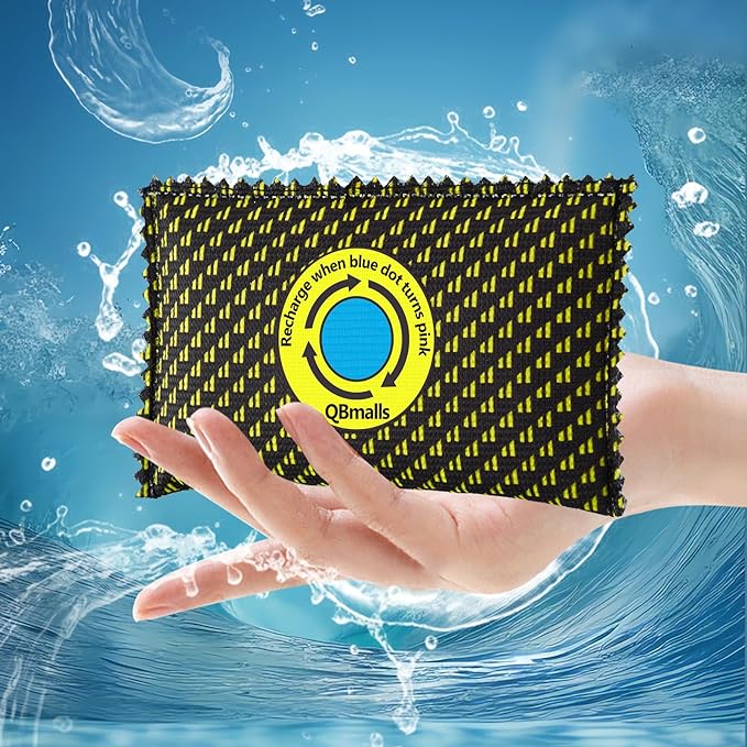 QBmalls 100g Rechargeable Desiccant Pack of 5,Moisture Absorber for Storage,Gun Safes,camper and Cars,Desiccant Dehumidifier for Closets,Drawer,Luggage and Small Spaces