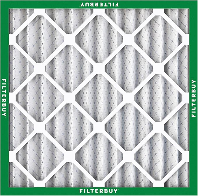 Filterbuy 18x18x2 Air Filter MERV 8 Essential Dust & Allergy Defense (6-Pack), Electrostatic Pleated HVAC AC Furnace Filters Replacement, Made in USA (Actual Size: 17.75 x 17.75 x 1.75)