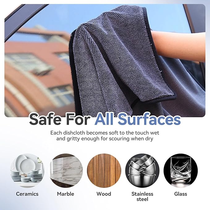 CHENLUKJ Shiny Wipes Shower Cleaning Cloths - 3pcs Super Absorbent Microfiber Bath Towels for Effortless Cleaning of Windows, Bathroom, Car & Home Toilet - Must-Have!（11.8x15.7in