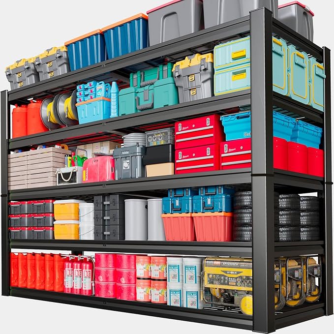 SKZNSA 68" Wide Heavy Duty Garage Shelving Units, 5-Tier Deep Storage Shelves, Metal Garage Shelves,Steel Shelf,Large Storage Rack,Industrial Shelving for Shop, 68" W x 24" D x 84" H