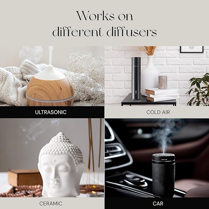 SCENTEMOTION Santal Essential Oils for Diffuser | Aromatherapy Fragrance Oil with Notes of Sandalwood, Musk, & Papyrus | Luxury Scent Oil | 4.05 fl oz, 120ml