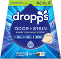 Dropps Odor & Stain Biobased Power Laundry Detergent Pods, Lavender Meadow(140 Count) - HE Compatible Laundry Pods for Fresh Clothes - Washing Detergent Soap Supplies & Recyclable Packaging