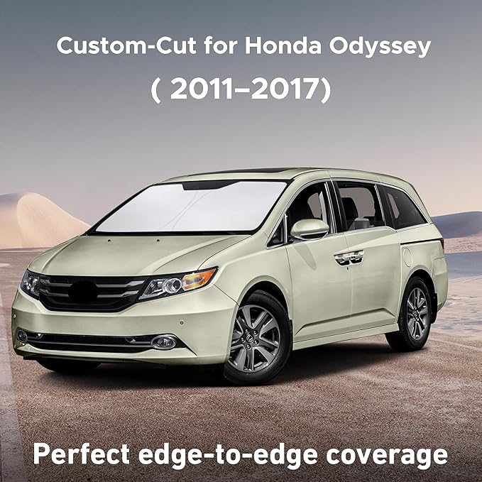 EcoNour Windshield Sun Shade for Honda Odyssey 2011–2015 2016 2017, Sun Visor for Front Windshield & Window Sunshade Cover, UV Heat Blocker & Protector, Car Accessories