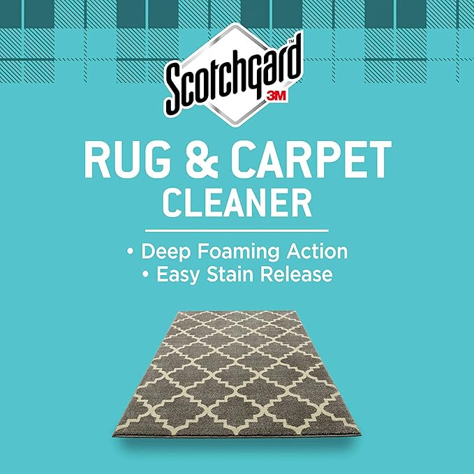 Scotchgard Rug & Carpet Cleaner, Fabric Cleaner Blocks Stains, Cleaning Sprays Make Cleanup Easier, Two 16.5 oz Cans