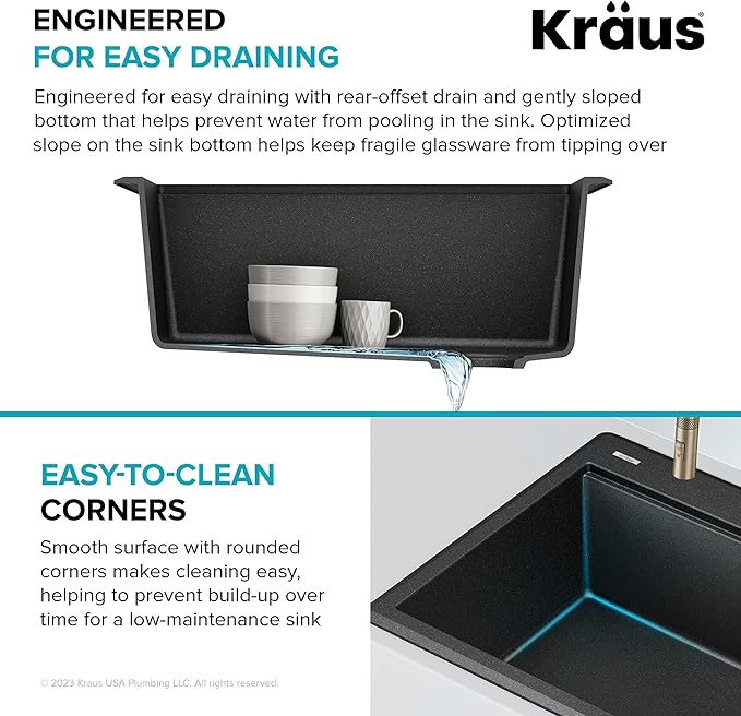 KRAUS Bellucci 25-inch Granite Workstation Drop In Top Mount Single Bowl Kitchen Sink in White with Accessories, KGTW12-25WH