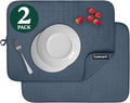 Cuisinart Dish Drying Mats for Kitchen Counter - (2) 18" x 24" Ultra Absorbent Dish Drying Mat XL - Foldable, Machine Washable, Fast Drying Dish Mat