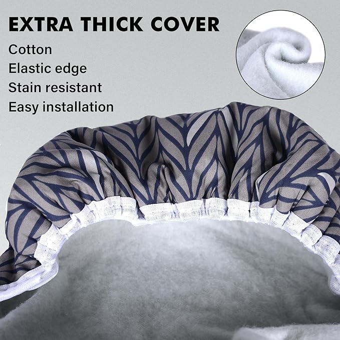 veiox Ironing Board Full Size, Metal Construction Iron Board with Extra Thick Heavy Duty Padded Cover, Stable Structure, Anti-Skid Feet (47x16)