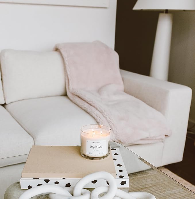 Calyan Wax Co. Apples & Maple Bourbon 3 Wick Scented Candle - 43 Hour Burn - Luxury 3 Wick Soy Candles - Non Toxic Soy Wax Candles - Long Lasting Large Glass Jar Candle for Home - 14.9oz