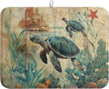 Wnoesat Sea Turtle Dish Drying Mat for Kitchen Counter Vintage Ocean Animal Microfiber Absorbent Dish Drainer Rack Mat Nautical Drying Mats Large Dish Draining Mat 18x24 Inch, 240220