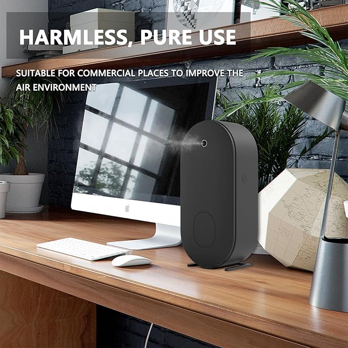Essential Oil Diffuser, Waterless Aromatherapy Diffusers, Plug in Nano Atomization Scent Air Machine with Timer and Auto-Off Switch for Home, Office, Hotel Collection(Black, 200ml, iOS Version)