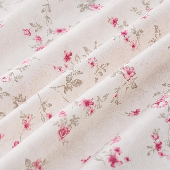 Modern Threads Printed 4-Piece Extra Soft Bedding Sheets & Pillowcase Set, Deep Pocket up to 16 inch Mattress Kashmir Rose King